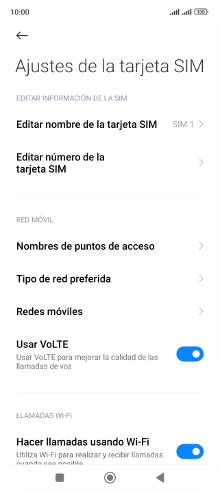 Pulsa Tipo de red preferida.