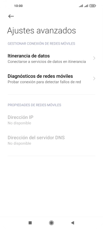 Pulsa Itinerancia de datos.