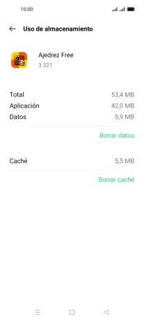 Pulsa Borrar caché.