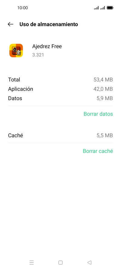 Pulsa Borrar caché.