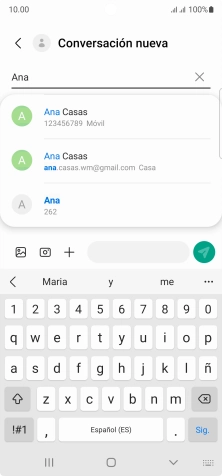 Pulsa el contacto deseado.