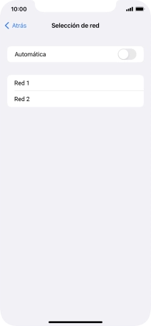 Si desactivas la función, pulsa la red deseada.
