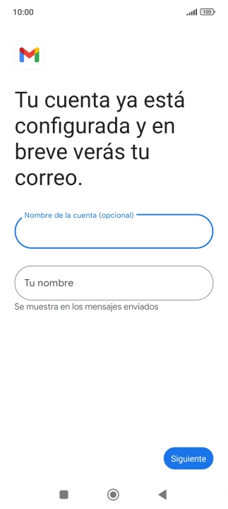 Pulsa Tu nombre e introduce el nombre del remitente.