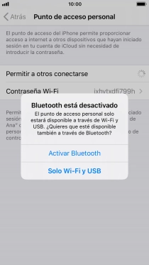 Si la función de wifi está activada, pulsa Solo Wi-Fi y USB.