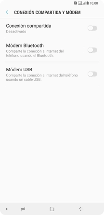 Pulsa Conexión compartida.
