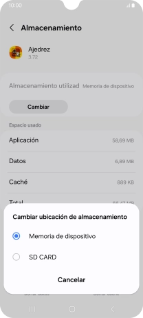 Pulsa el nombre de la tarjeta de memoria.