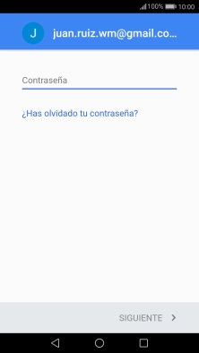 Pulsa en el campo de escritura e introduce la contraseña de tu cuenta de Google.