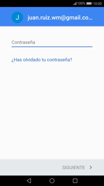 Pulsa en el campo de escritura e introduce la contraseña de tu cuenta de Google.