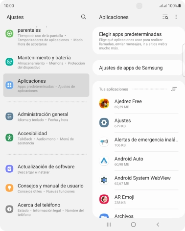 Pulsa la app deseada.