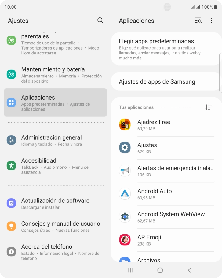 Pulsa la app deseada.