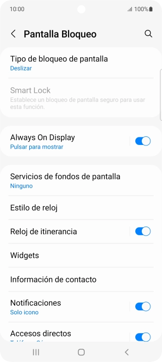 Pulsa Tipo de bloqueo de pantalla.