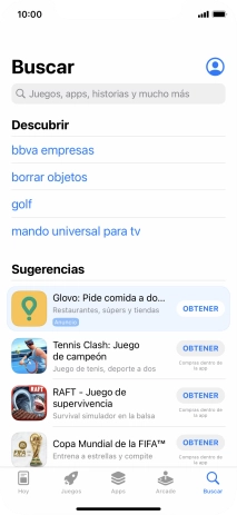 Pulsa en el campo de búsqueda e introduce el nombre o el tema de la app deseada.