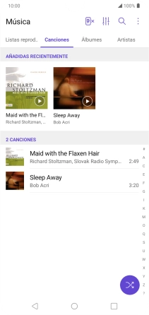 Pulsa el archivo de música deseado.