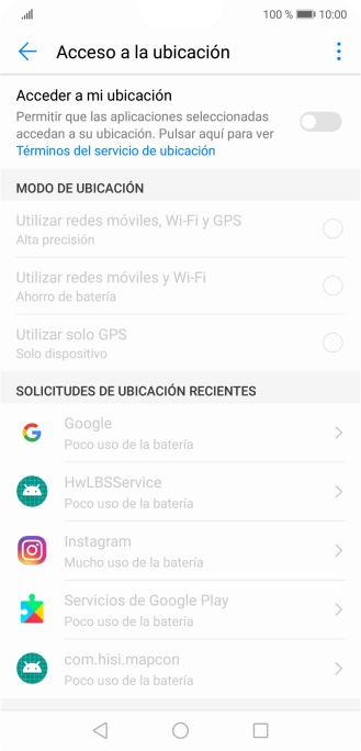 Pulsa el indicador junto a 