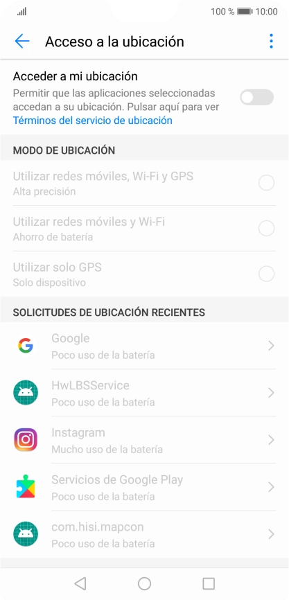 Pulsa el indicador junto a 