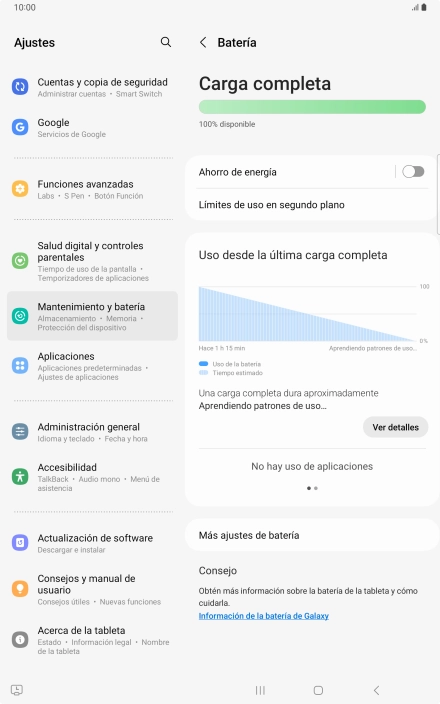 Pulsa Ahorro de energía.