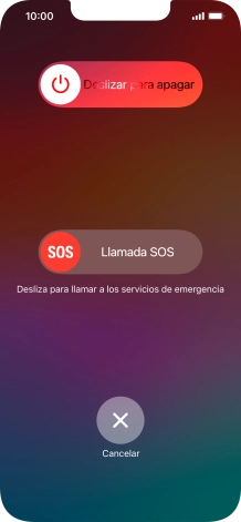 Pulsa el icono de apagar y arrástralo hacia la derecha.