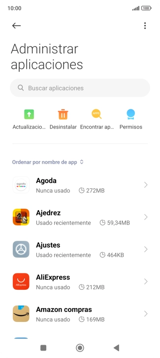 Pulsa la app deseada.