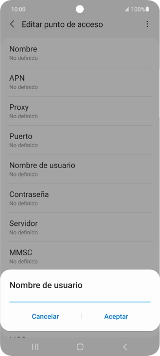 Introduce wap@wap y pulsa Aceptar.