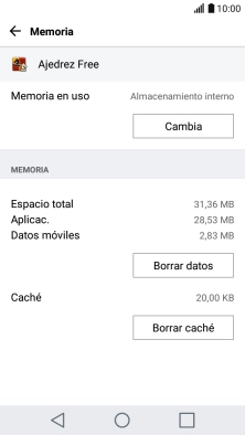 Pulsa Borrar caché.