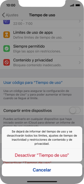Pulsa Desactivar 