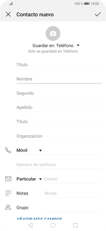 Pulsa Nombre e introduce el nombre deseado.