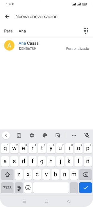 Pulsa el contacto deseado.