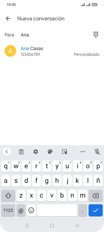 Pulsa el contacto deseado.
