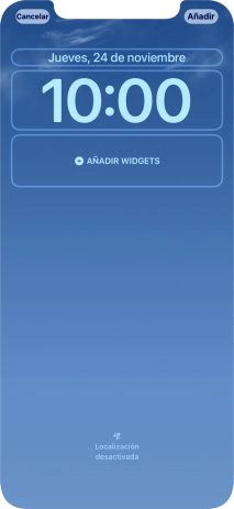 Si deseas personalizar la vista de la fecha en la pantalla de bloqueo, pulsa el widget de la fecha y sigue las indicaciones de la pantalla para seleccionar la vista de widgets deseada.