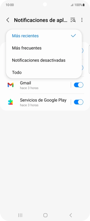 Pulsa el ajuste deseado.