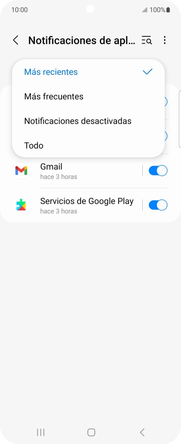 Pulsa el ajuste deseado.