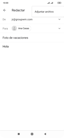 Pulsa Adjuntar archivo y desplázate a la carpeta deseada.