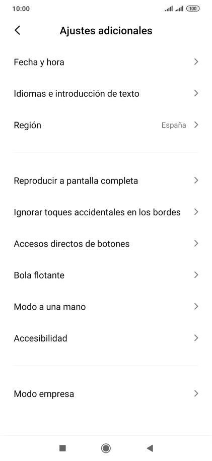 Pulsa Fecha y hora.