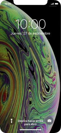 Desliza el dedo hacia arriba desde la parte inferior de la pantalla.