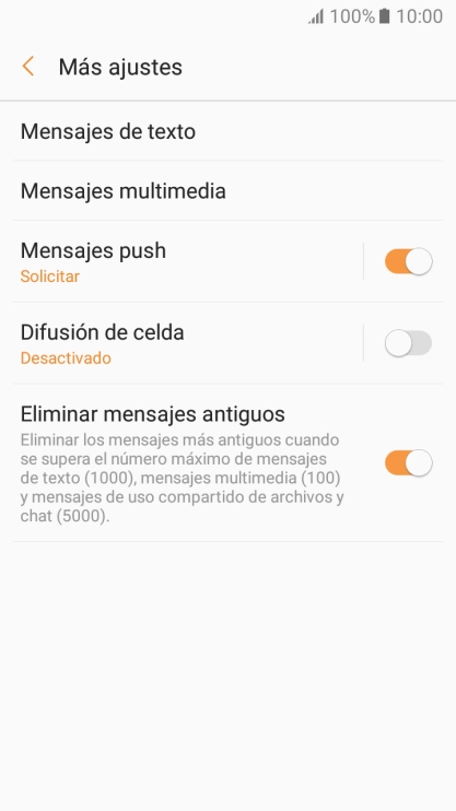 Pulsa Mensajes de texto.