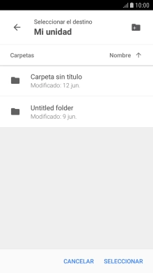 Pulsa el icono de nueva carpeta.
