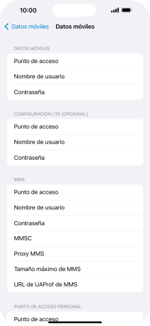Pulsa  Punto de acceso e introduce airtelwap.es.