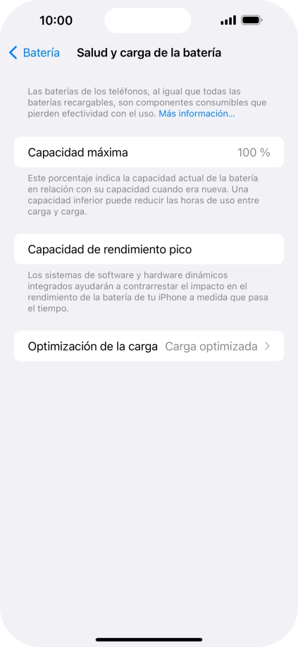 Pulsa Optimización de la carga.