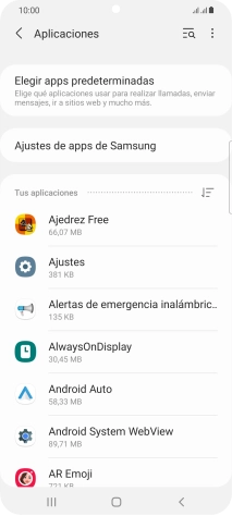 Pulsa la app deseada.