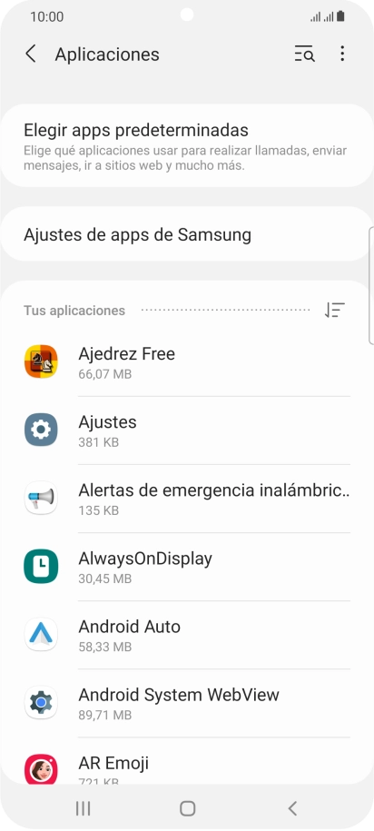 Pulsa la app deseada.