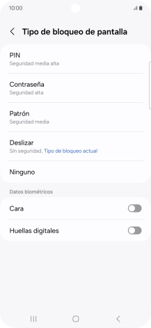 Pulsa Huellas digitales.