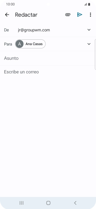 Pulsa Asunto e introduce el asunto deseado.