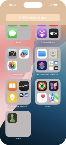 Pulsa la app deseada durante unos instantes.