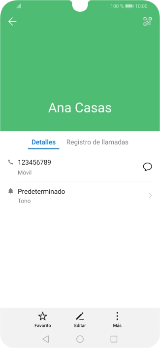 Pulsa el número de teléfono.