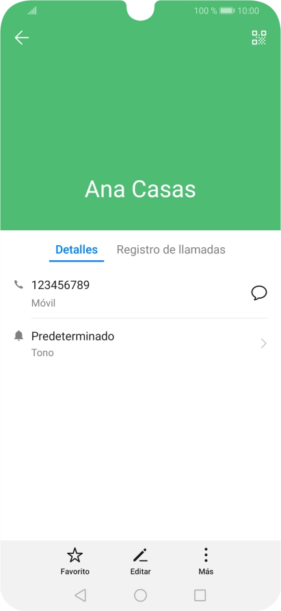 Pulsa el número de teléfono.