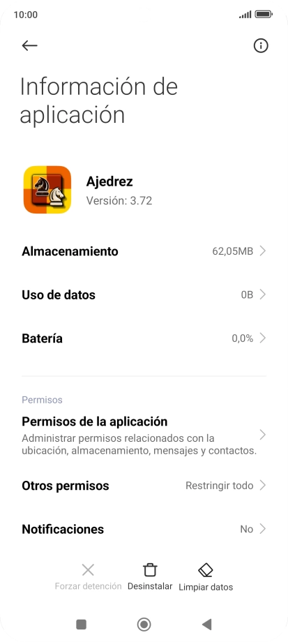 Pulsa Limpiar datos.