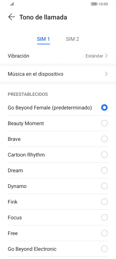 Pulsa los timbres de llamada deseados para escucharlos.
