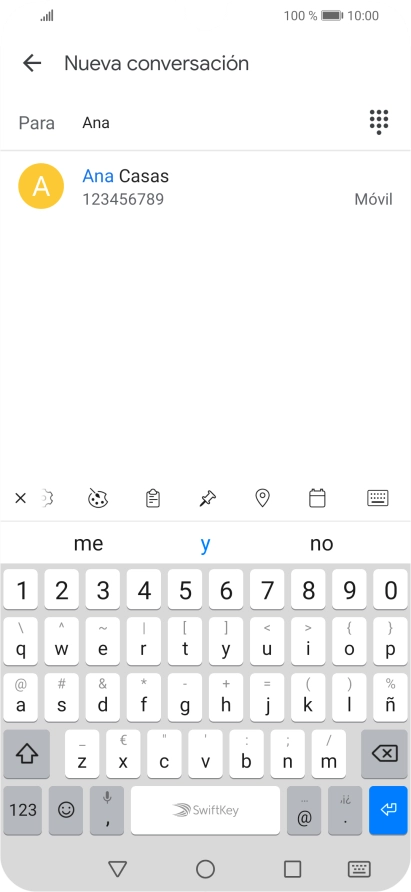 Pulsa el contacto deseado.