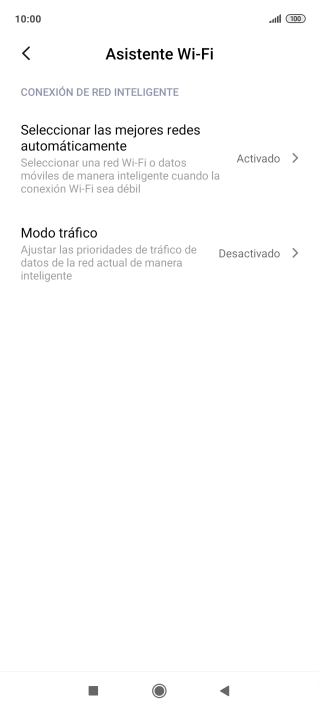 Pulsa Seleccionar las mejores redes automáticamente.