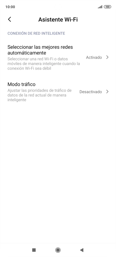 Pulsa Seleccionar las mejores redes automáticamente.